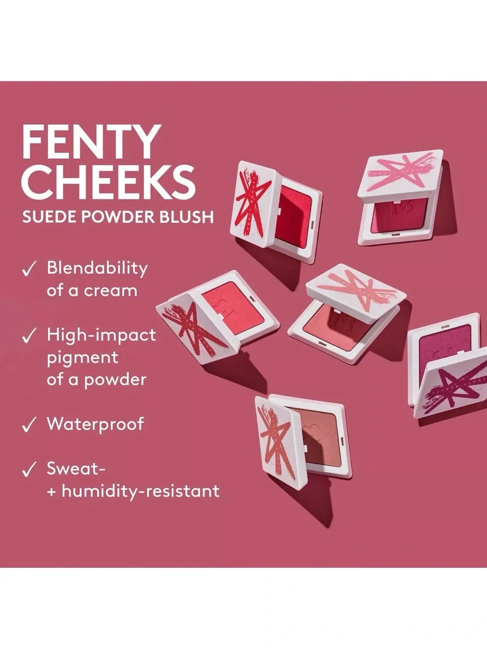 Fenty Beauty 02 Petal Poppin’ Fenty Cheeks Suede Powder Blush